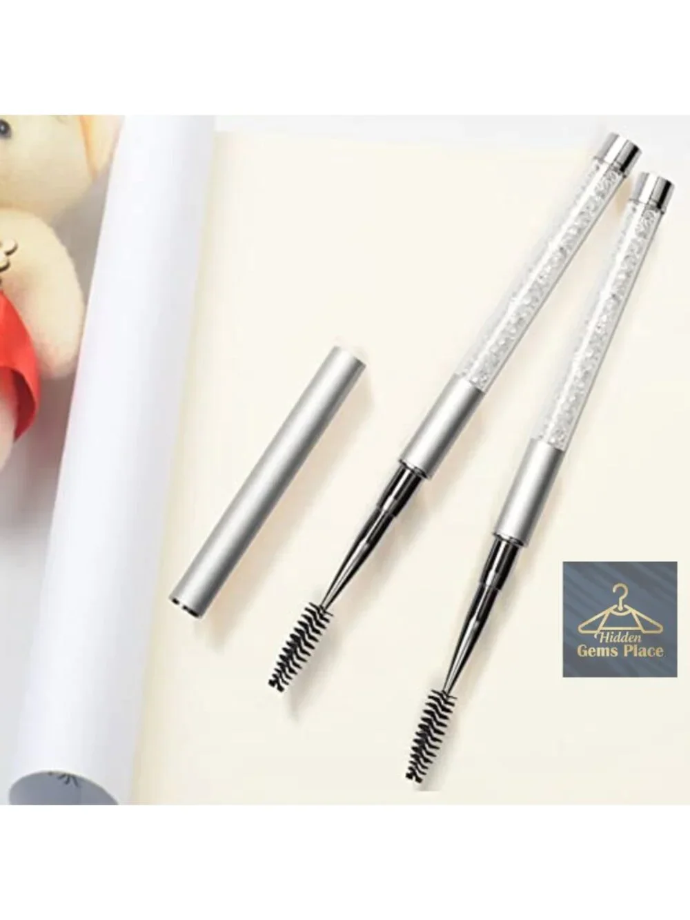 Eyelash Comb Curler Makeup Brush Mascara Brush with Cap Travel Accessories